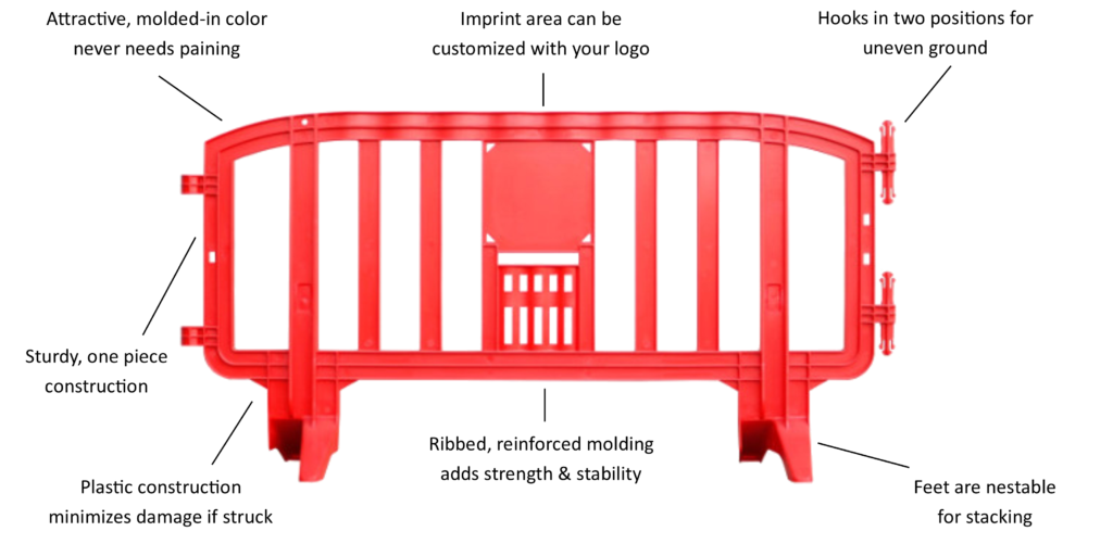 Benefits of Movit® Plastic Pedestrian Barricades